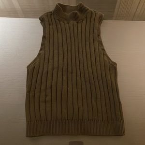 Knit vest (khaki)